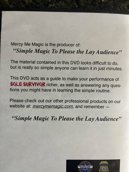 Sole Survivor - Martin Mercy - DVD & Props