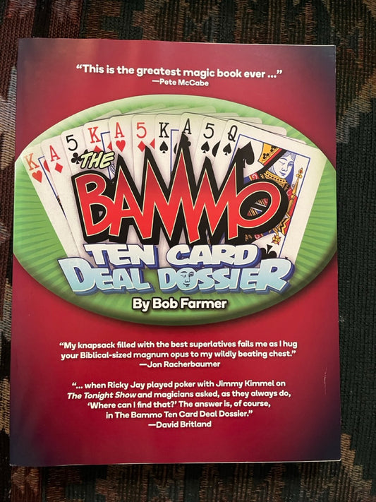 Bammo Ten Card Deal Dossier (softcover) + Addendum + DVD - Bob Farmer