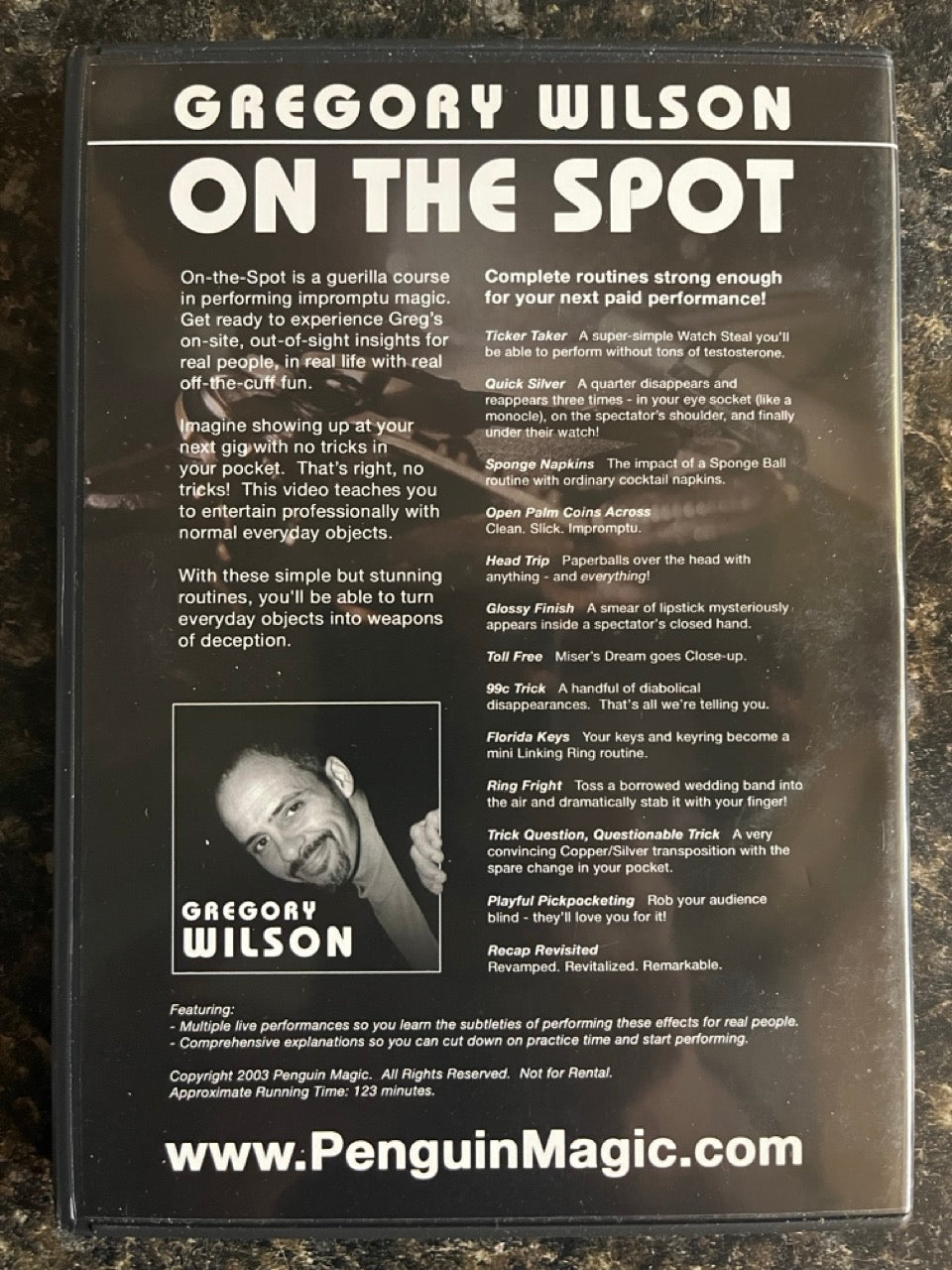 4 Gregory Wilson DVDs