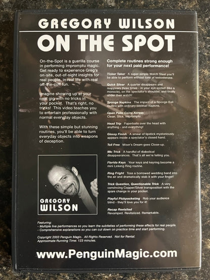 4 Gregory Wilson DVDs