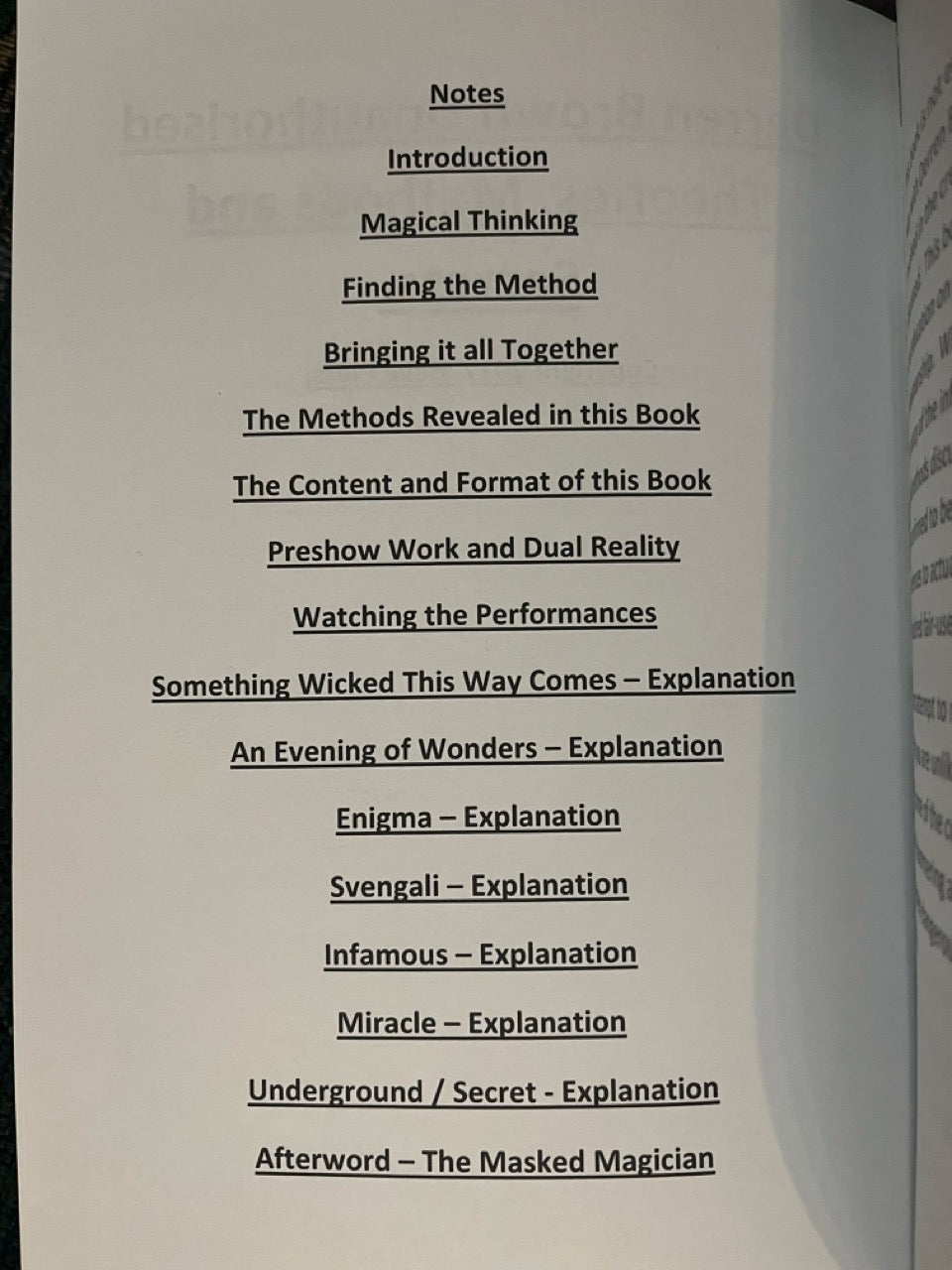Derren Brown Unauthorised. Theories, Methods and Secrets - Steve Piers