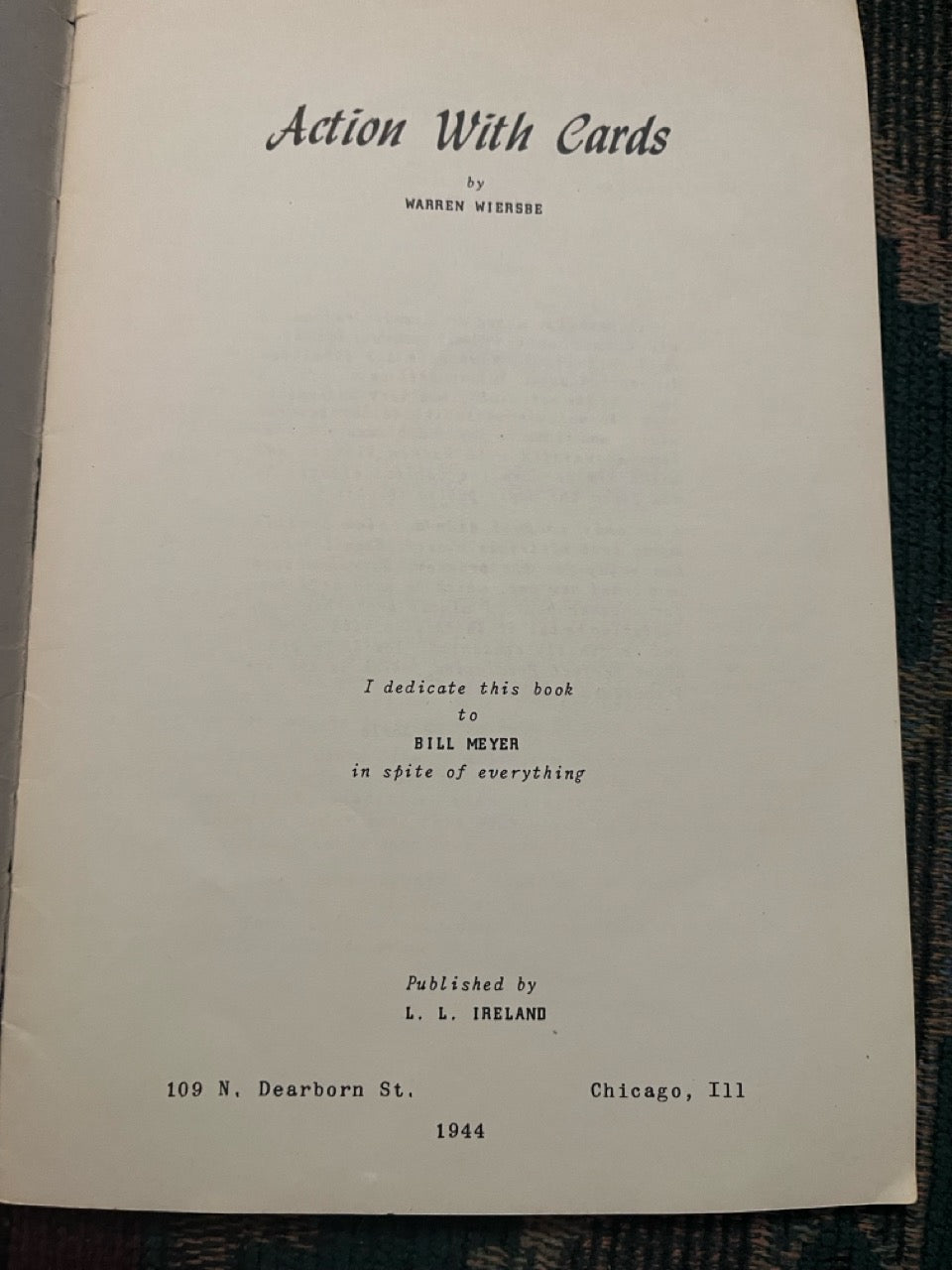 Action With Cards - Warren Wiersbe