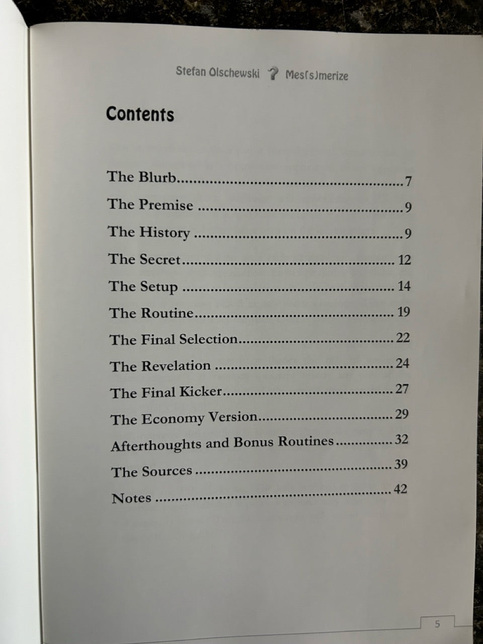 Mes(s)merize - Stefan Olschewski