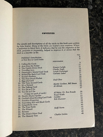 Scarne On Card Tricks - John Scarne (HC w/dj)