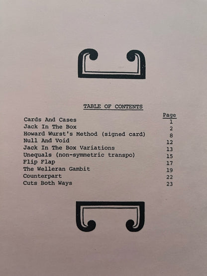 Jack In The Box - Karl Fulves