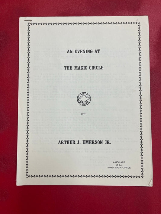 An Evening At The Magic Circle - Arthur J. Emerson Jr.