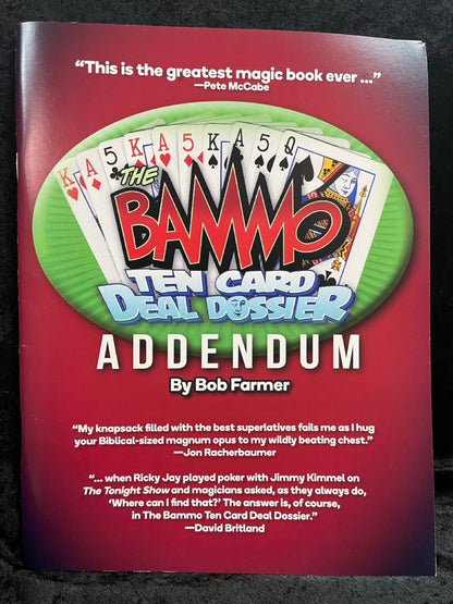 Bammo Ten Card Deal Dossier (softcover) + Addendum + DVD - Bob Farmer