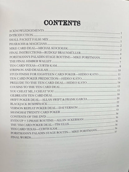 Bammo Ten Card Deal Dossier (softcover) + Addendum + DVD - Bob Farmer