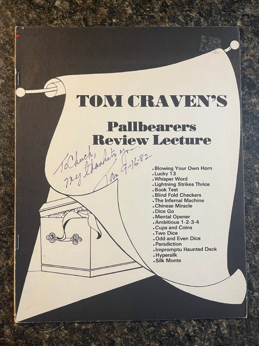 Tom Craven's Pallbearers Review Lecture - SIGNED
