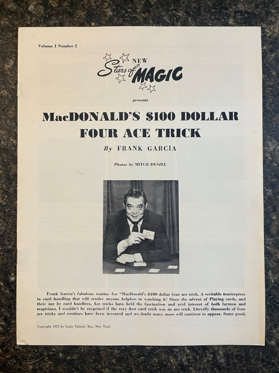 MacDonald's $100 Four Ace Trick - Frank Garcia (Instructions only)