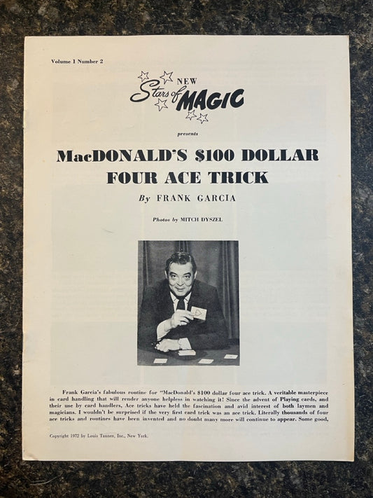 MacDonald's $100 Four Ace Trick - Frank Garcia (Instructions only)