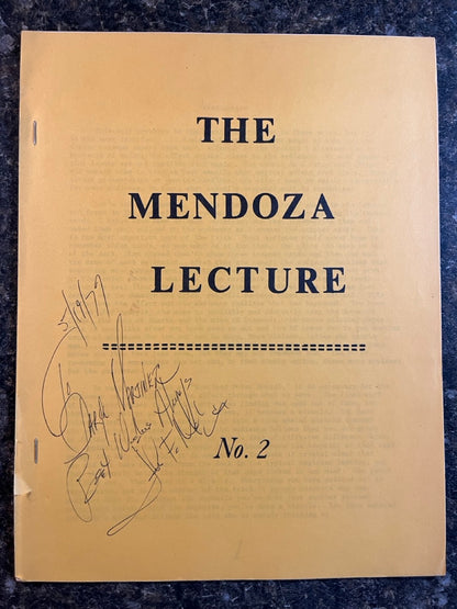 The Mendoza Lecture #2 - SIGNED