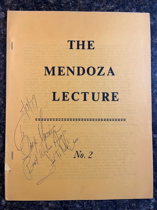 The Mendoza Lecture #2 - SIGNED