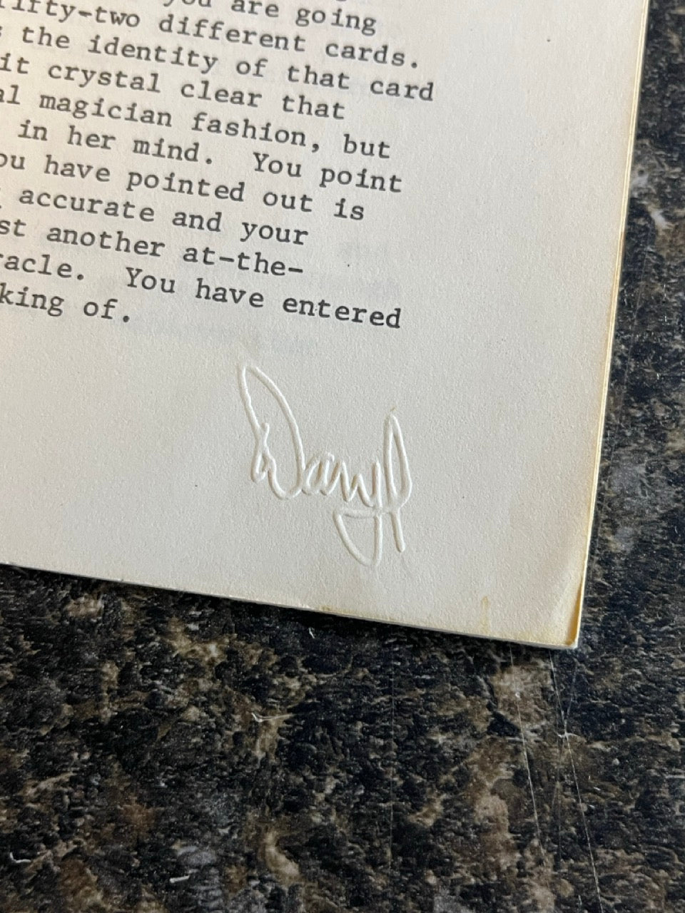 The Mendoza Lecture #2 - SIGNED