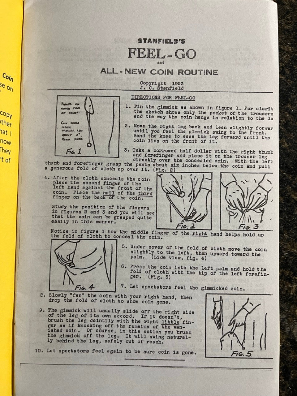 John Stanfield's Feel-Go and All-New Coin Routine - SIGNED