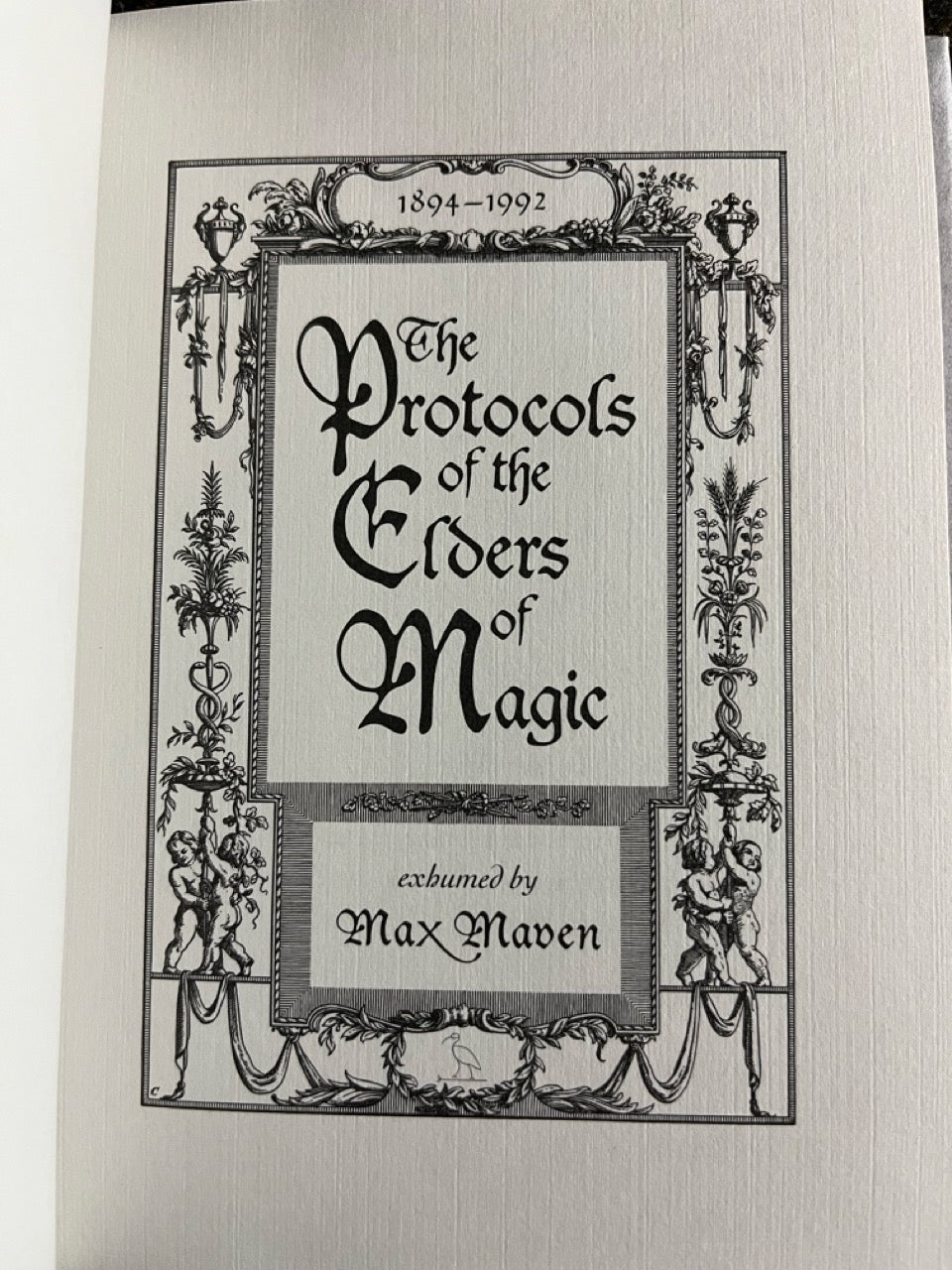 The Protocols of the Elders of Magic - Max Maven - SIGNED & NUMBERED