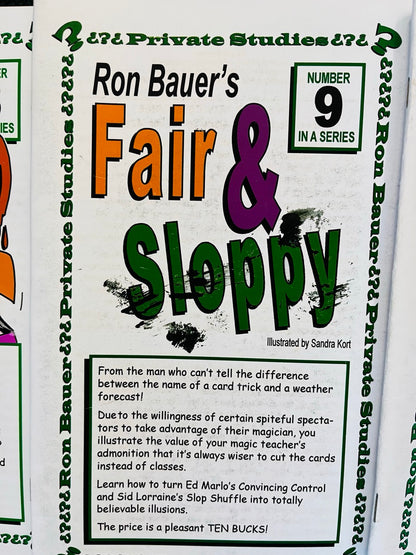 Ron Bauer Private Studies Set of 13 Booklets & Gimmicks