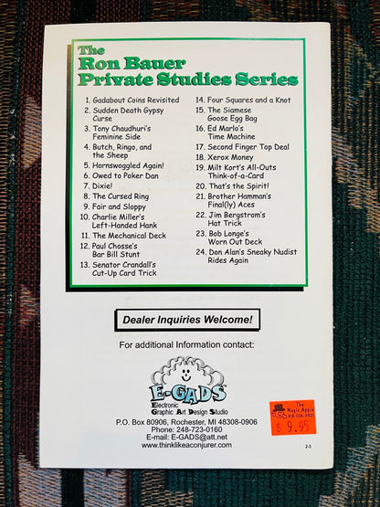Ron Bauer Private Studies Set of 13 Booklets & Gimmicks