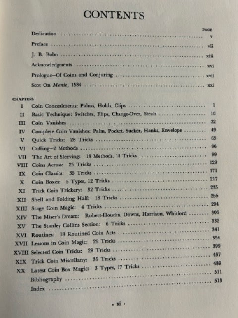 The New Modern Coin Magic - J.B. Bobo - HC