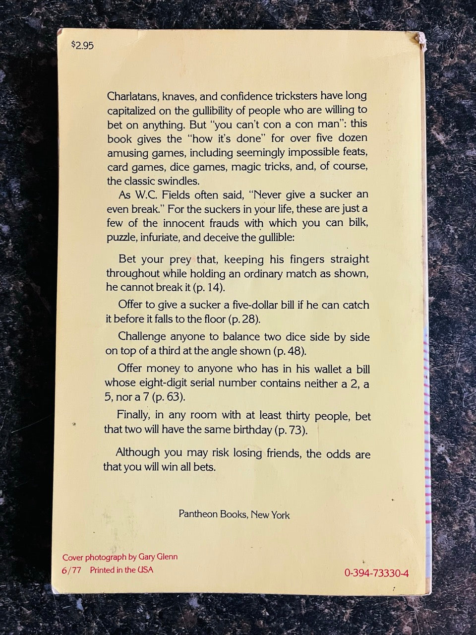 Never Give A Sucker An Even Break - John Fisher