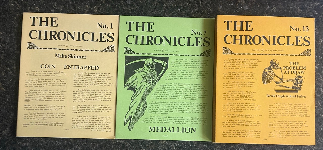 The Chronicles Magazine Complete File ( 36 Issues) - Karl Fulves (Set #2)