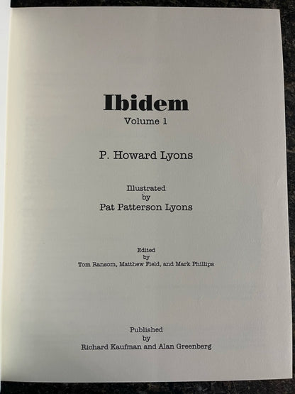 IBIDEM Vol. 1 - P. Howard Lyons