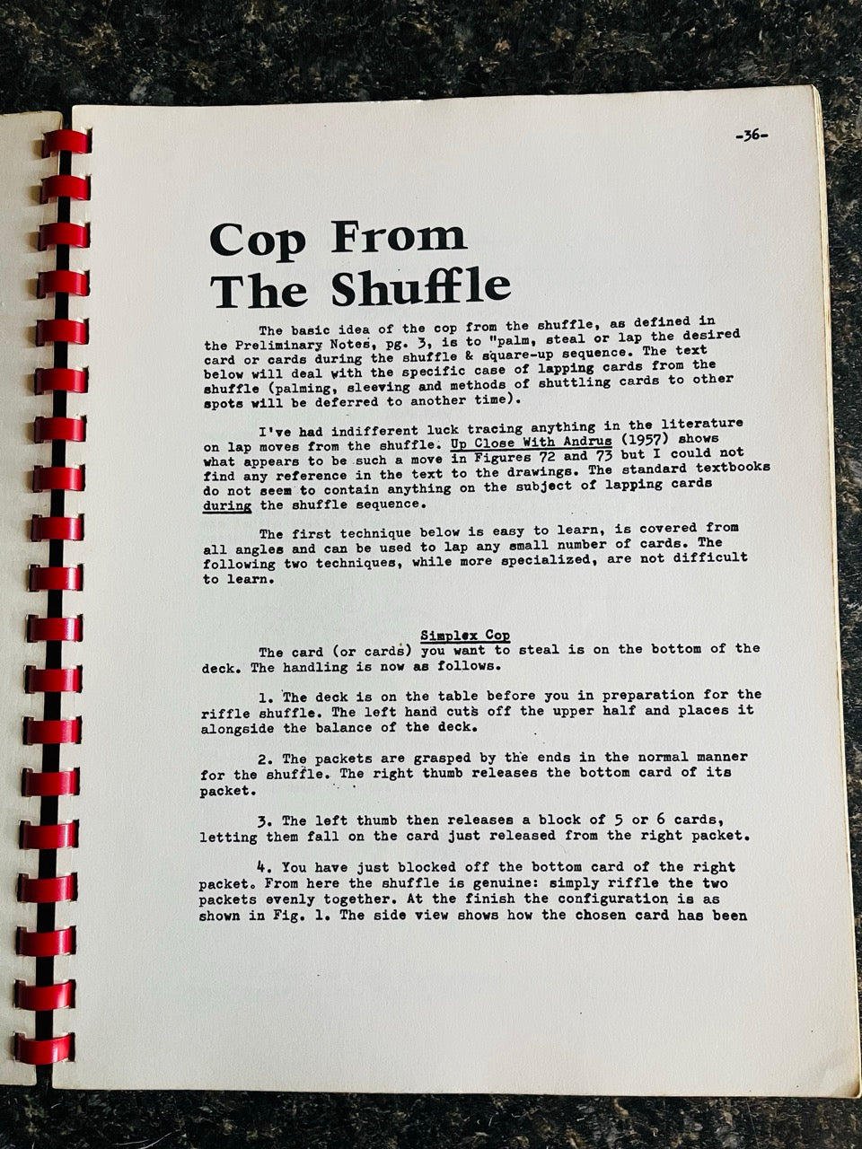 Riffle Shuffle Technique: Preliminary Notes on Part Two - Karl Fulves