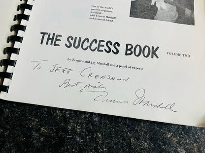 The Success Book, Vols. 1 & 2 - Frances & Jay Marshall - SIGNED