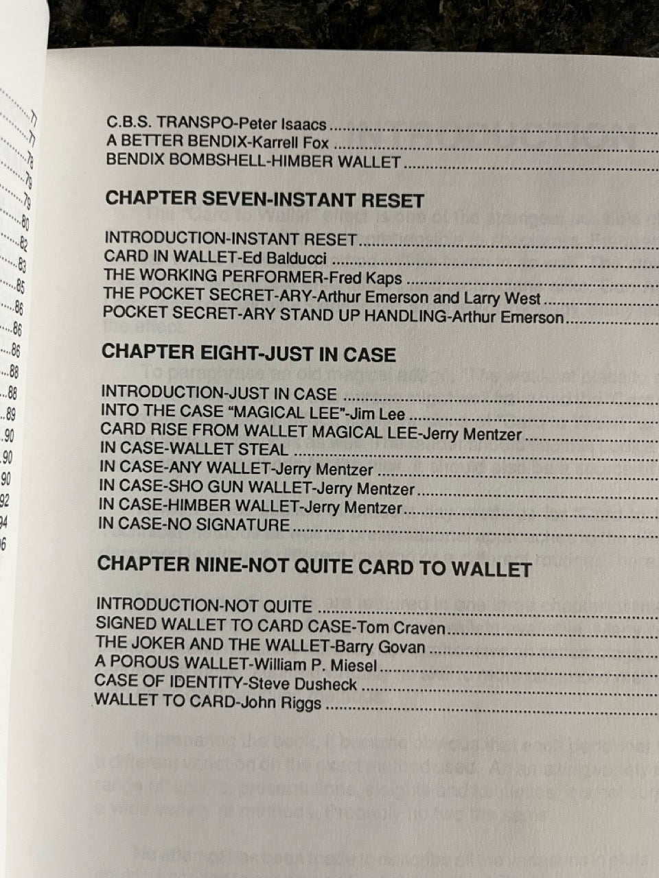 Card To Wallet: The Book - Jerry Mentzer