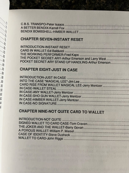 Card To Wallet: The Book - Jerry Mentzer