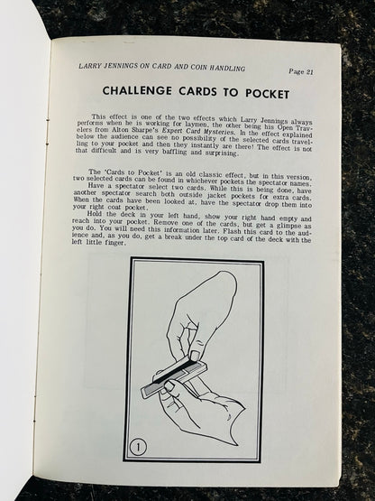 Larry Jennings on Card & Coin Handling - Larry Jennings (paperback)