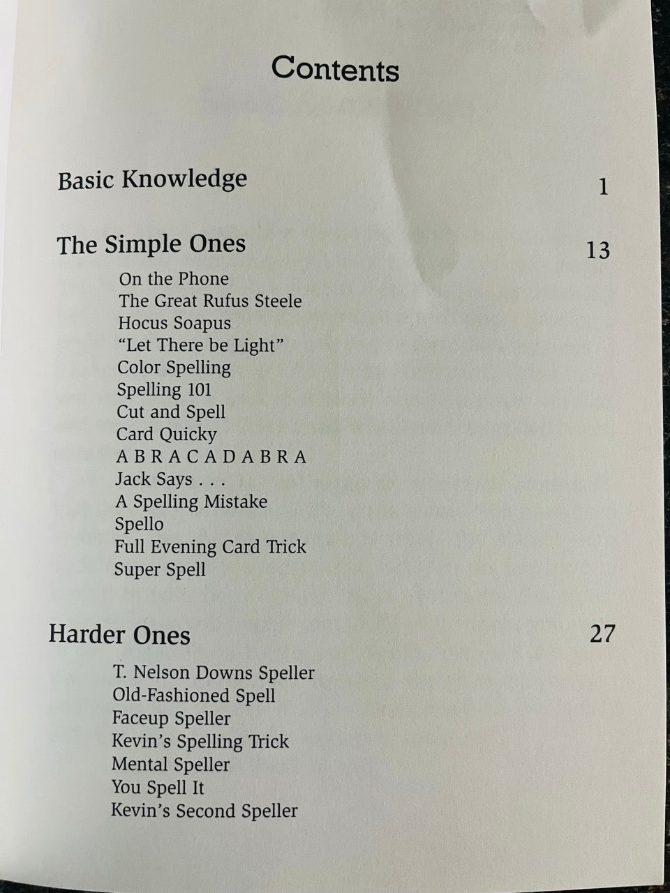 Spellers & Calculated Magic - Kevin Menard