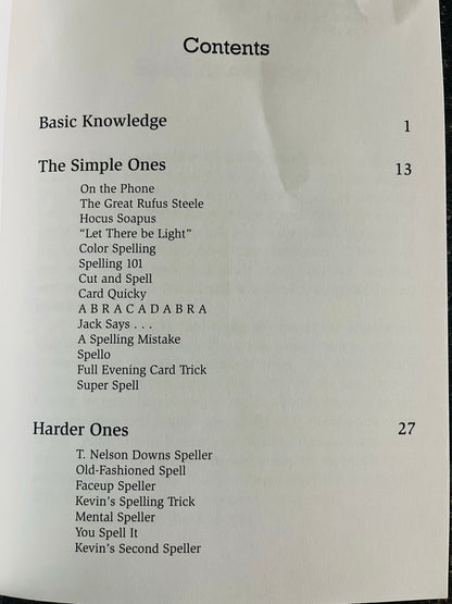 Spellers & Calculated Magic - Kevin Menard