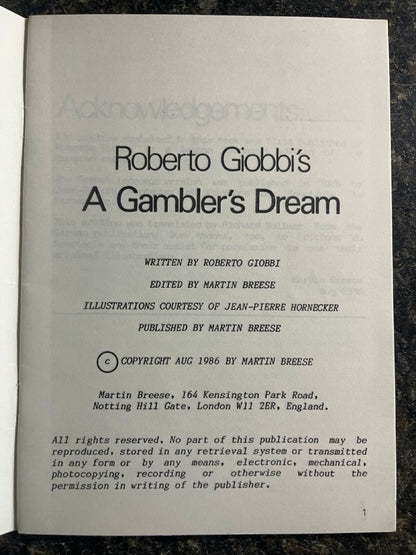 A Gambler's Dream - Roberto Giobbi