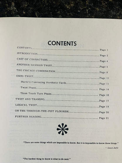 Good Turns, Twist Twist - Jon Racherbaumer