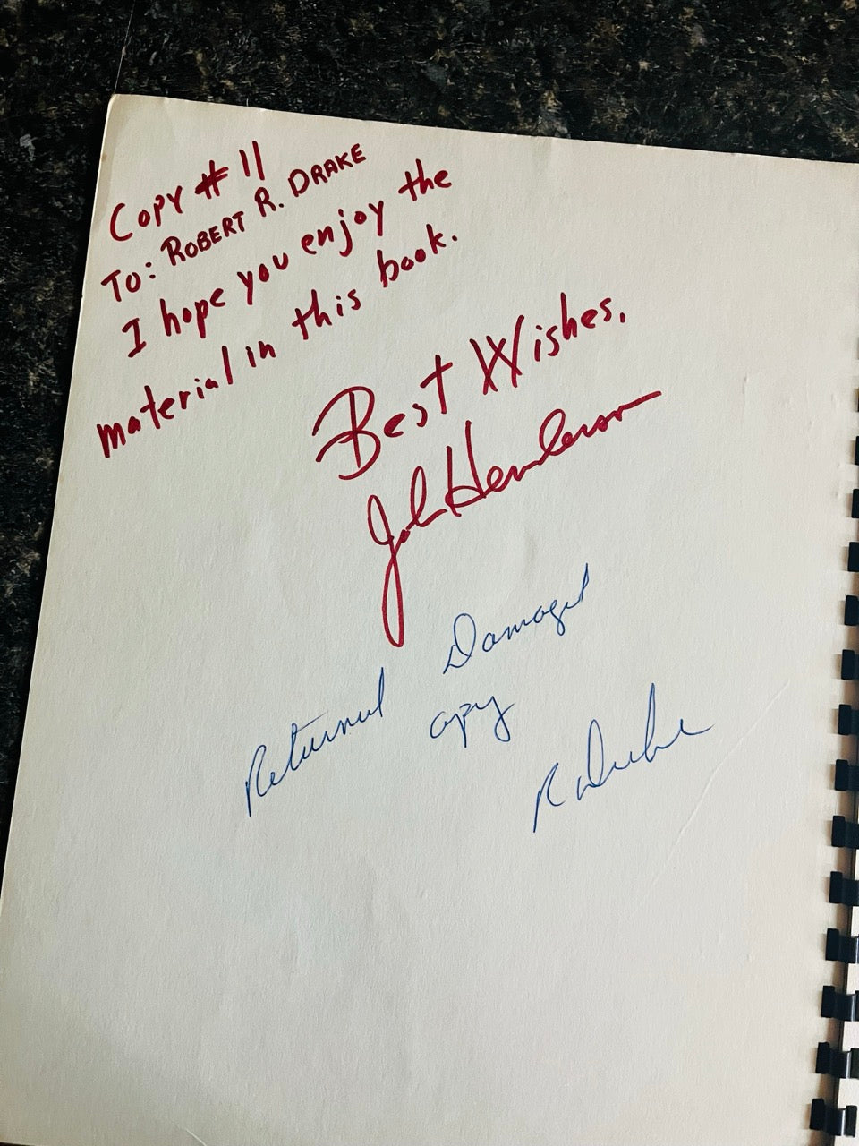 The Close-Up Magic Manuscript - John Henderson - SIGNED
