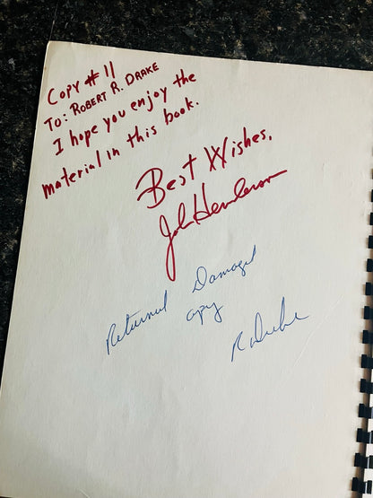 The Close-Up Magic Manuscript - John Henderson - SIGNED