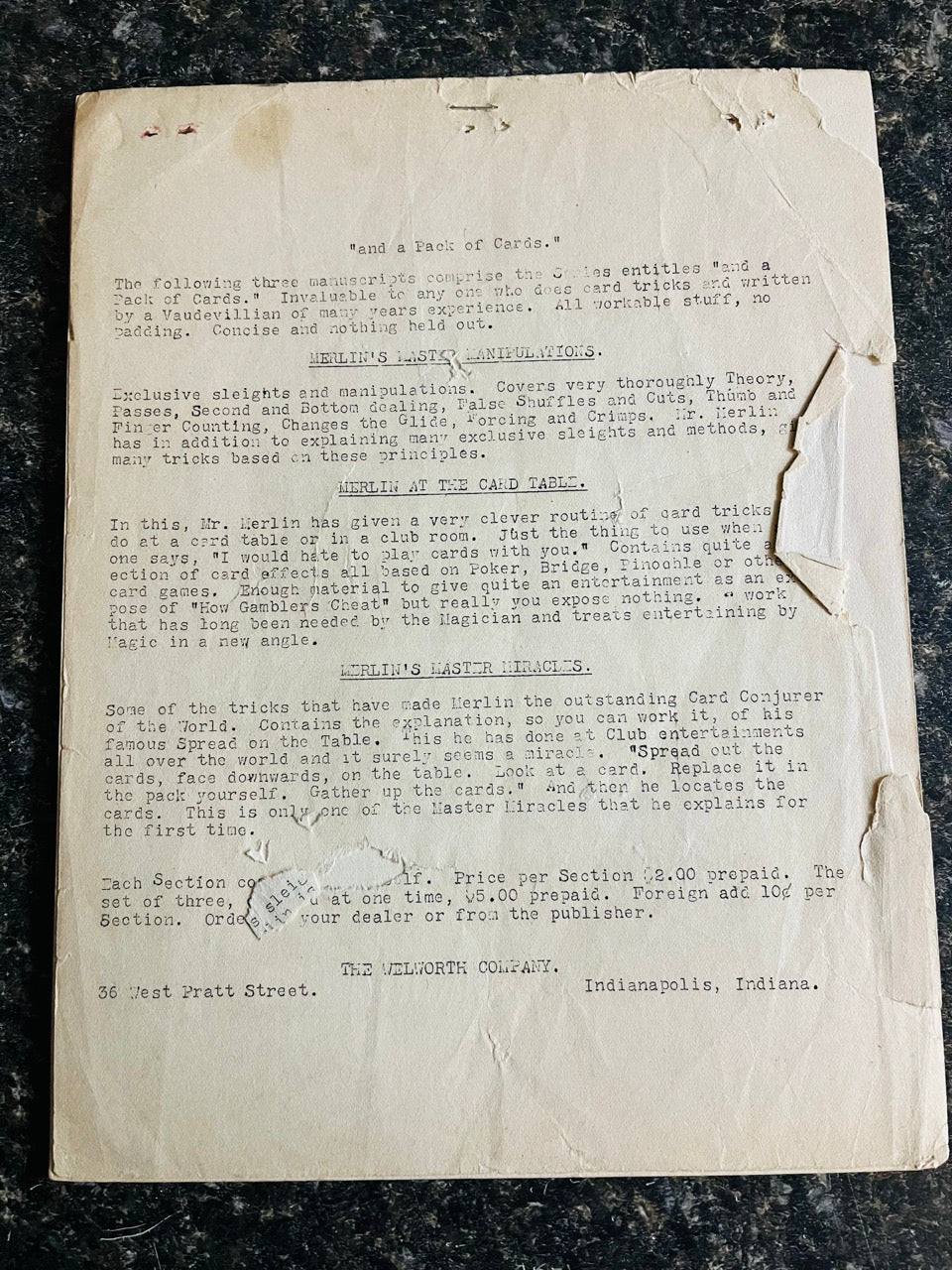 Merlin At The Card Table - Jack Merlin