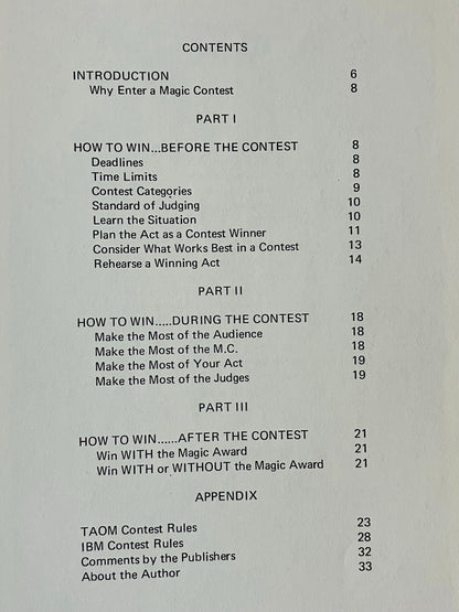 How To Win A Magic Contest - Van Cleve