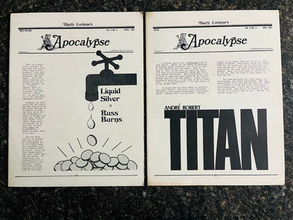 2 Apocalypse Issues - Harry Lorayne