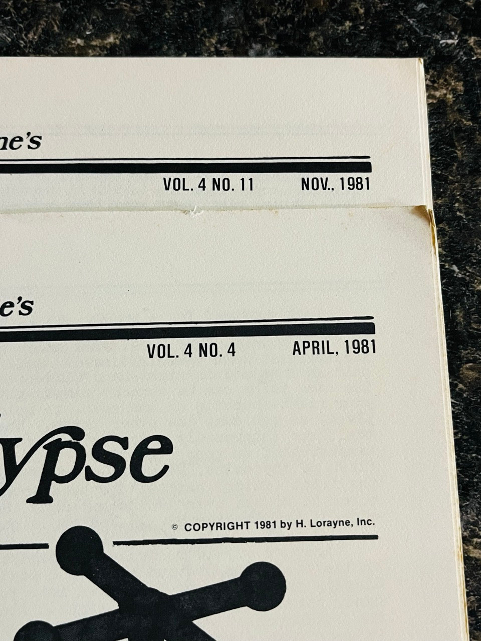 2 Apocalypse Issues - Harry Lorayne