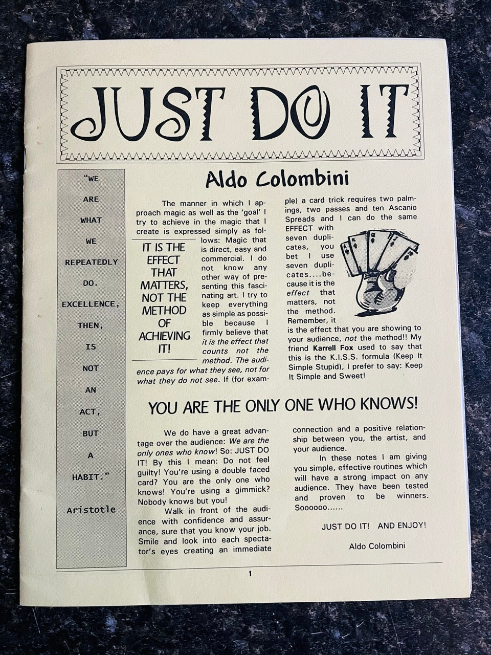 Just Do It - Aldo Colombini