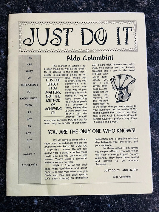 Just Do It - Aldo Colombini