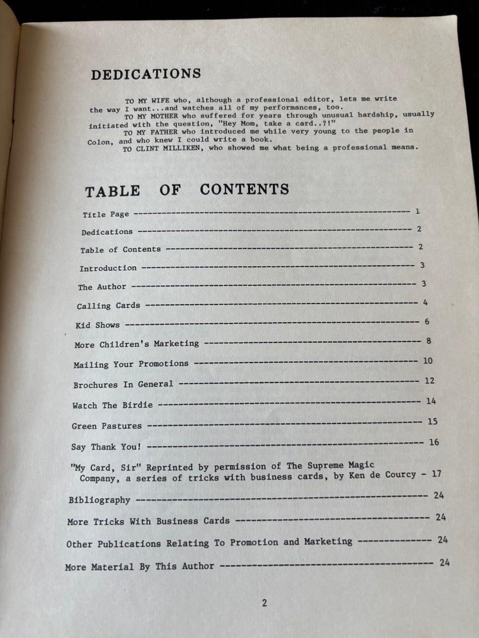 The Business of Magic:Finding The Money in Magic - Tom Zoss