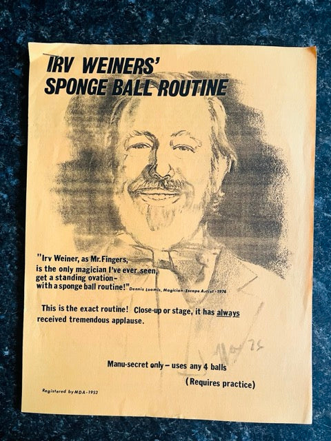 Irv Weiner's Sponge Ball Routine