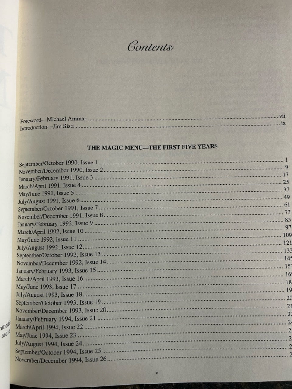 The Magic Menu (Years 1-5) - Jim Sisti