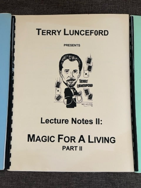 Terry Lunceford "Magic For A Living" Lecture Notes (3 Items)