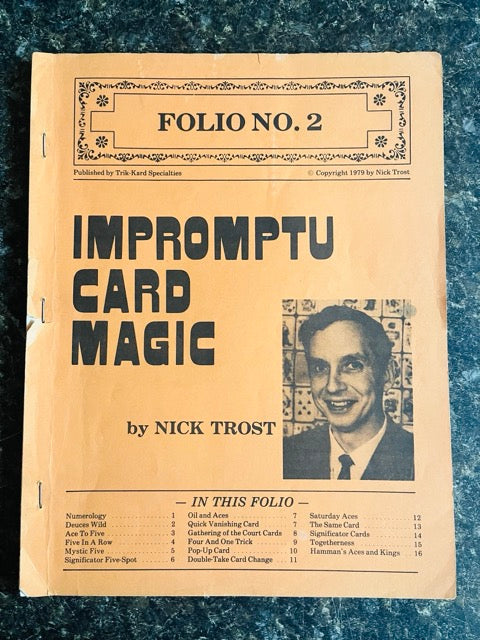 Impromptu Card Magic, Folio #2- Nick Trost