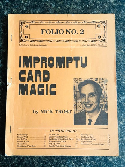 Impromptu Card Magic, Folio #2- Nick Trost