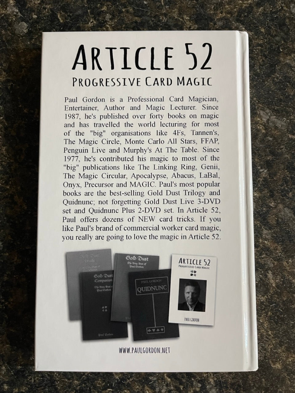 Article 52: Progressive Card Magic - Paul Gordon (Used Copy)